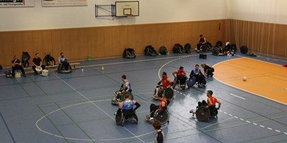 Rollstuhlgerechte Unterkunft - Bayern - ... SPORT -  bei uns geht's rund!
Unsere Sporthallen sind auch bestens für Handicap Sport wie Rollstuhl-Rugby, oder Basketball geeignet. Direkt vom Zimmer mit dem Aufzug erreichbar.
 - business+conference Sporthotel Großwallstadt