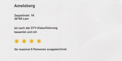 Rollstuhlgerechte Unterkunft - Niedersachsen - DTV Klassifizierung Ferienhaus Amelsberg in Leer - Ferienhaus Amelsberg